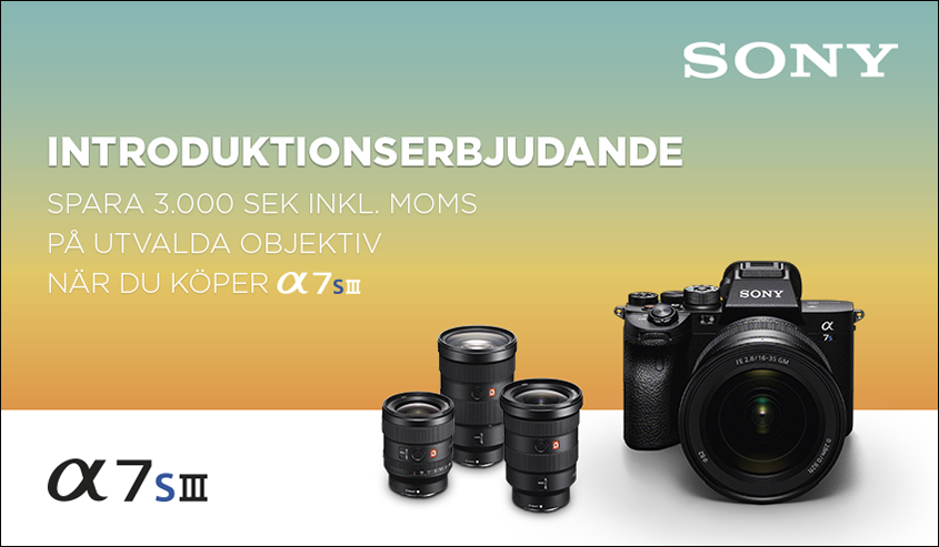 Sony A7s III introduktionserbjudande